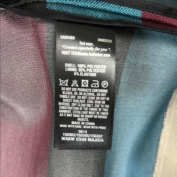 NWT Ted Baker Majida London Blue and Black A-Line Skirt 6 - Picture 9 of 12